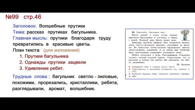 ГДЗ 4 класс, Русский язык, Упражнение. 99 Канакина В.П Горецкий В.Г Учебник, 2 част смотреть онлайн