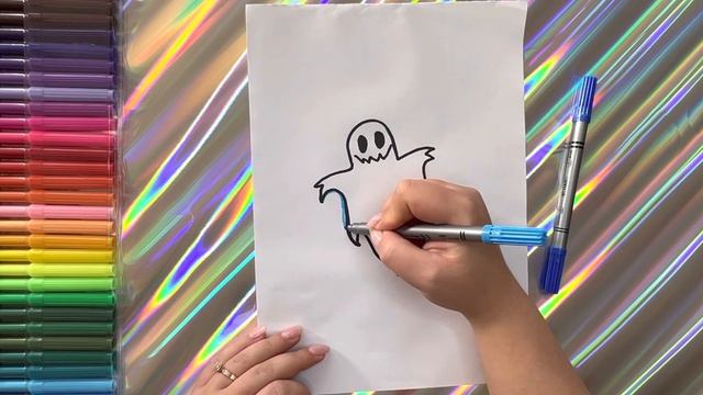 Рисуем привидение / Рисунки на Helloween смотреть онлайн