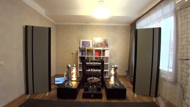 Hi-Audio Digital Transport, Audioinstrument DI-200 DAC, GM-100 mono amps, Magnepan 3.7i, Siltech смотреть онлайн