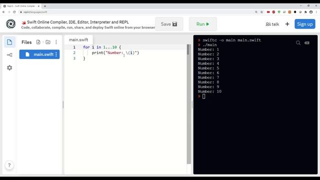 iOS 01-5 online swift compiler смотреть онлайн