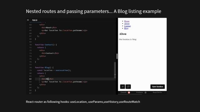 ReactJs Router tutorial : create a single page application: useHistory, useLocation, useParams смотреть онлайн