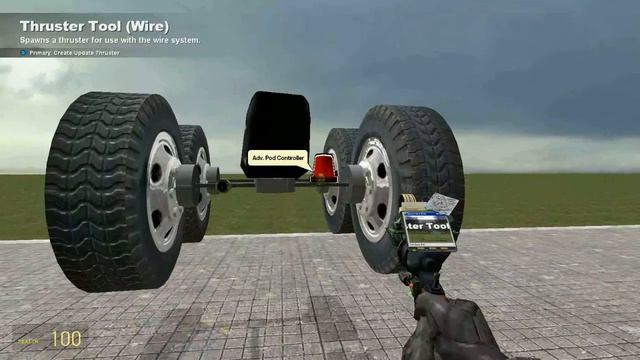 Garry's Mod - How to make a car that turns смотреть онлайн