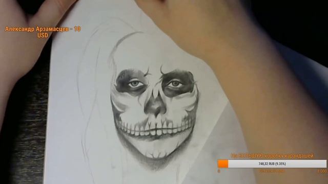 Рисую девушку в образ Санта Муэрте (Святой Смерти) смотреть онлайн