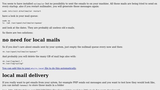 Nullmailer in /var/log/syslog (2 Solutions!!) смотреть онлайн