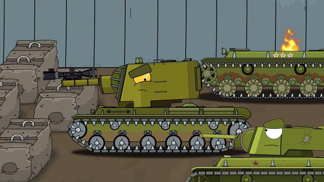 КВ-6 против ЯГ - Мультики про танки KV-6 vs Jagdpanzer E 100 смотреть онлайн