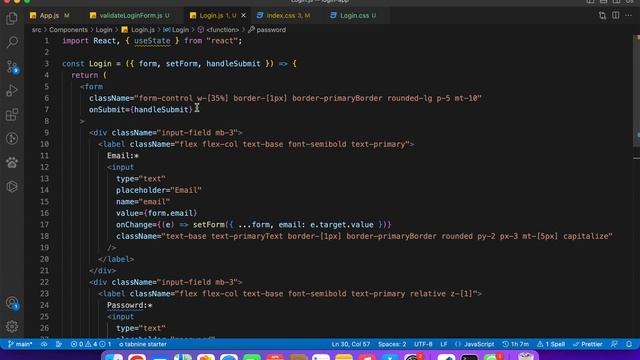 build login form validation using react and tailwind смотреть онлайн