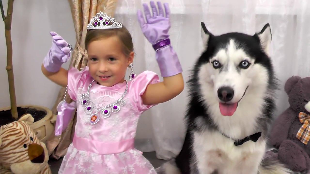 Собака Хаски ФРЭНК РАЗГОВАРИВАЕТ София стала Принцессой Открываем новый набор для девочек смотреть онлайн