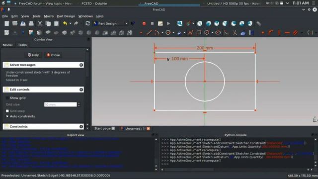 FreeCAD - Basic sketcher workflow [NO AUDIO] смотреть онлайн
