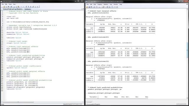 Ordered Probit and Logit Models in Stata смотреть онлайн