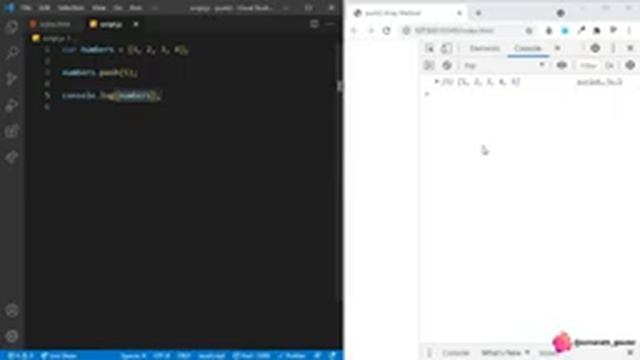 push Array Method | JavaScript Array Methods смотреть онлайн