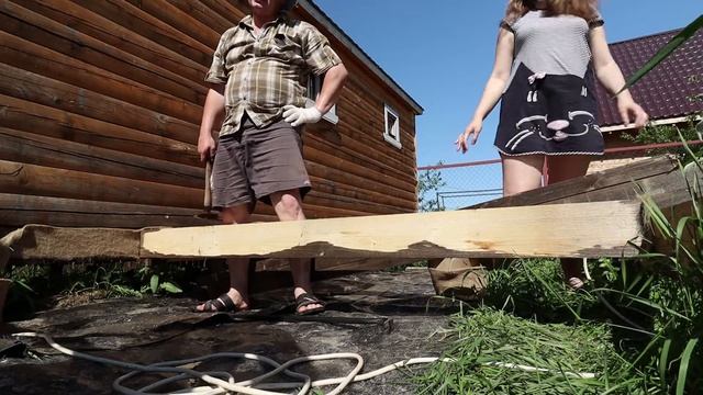 Пристройка к бане. Нижняя обвязка. смотреть онлайн