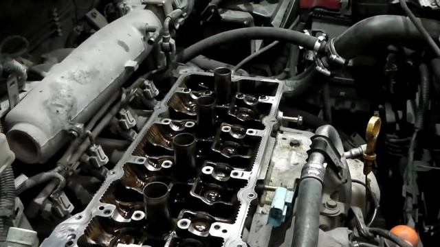 Nissan X-trail  T30 двс QR-20 замена грм и сальников клапанов .