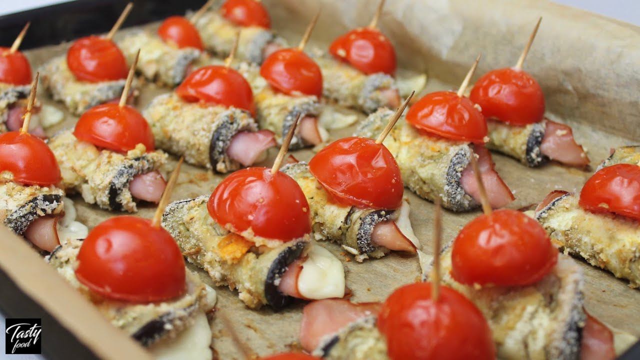 Просто Супер Закуска! Горячие Рулетики из Баклажанов! смотреть онлайн