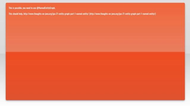 How do you send back a subset of a JPA entity that is owned by another entity? смотреть онлайн