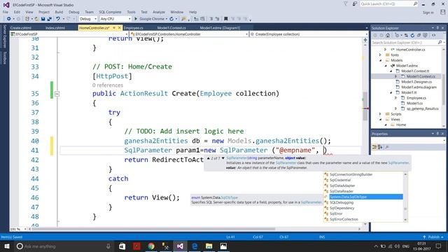 Stored Procedure in Entity Framework Code first and asp net mvc-Part 2 смотреть онлайн