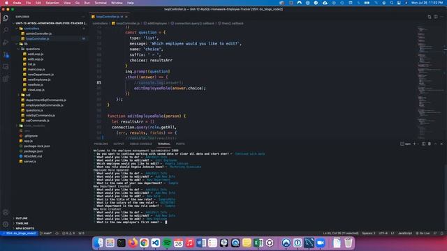 Unit 12 MySQL Homework: Employee Tracker Demo смотреть онлайн