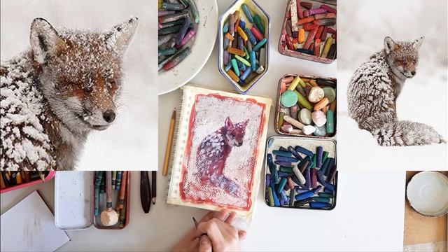 Масляная пастель. Процесс рисования с комментариями художника. | RU |