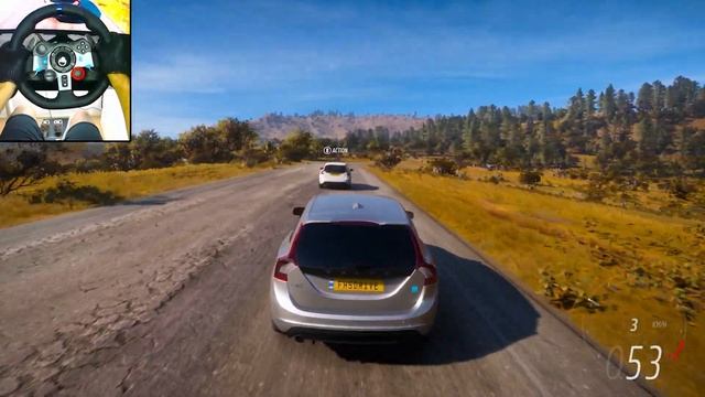 Volvo V60 Polestar Convoy - Forza Horizon 5 | Logitech g29 4K gameplay смотреть онлайн