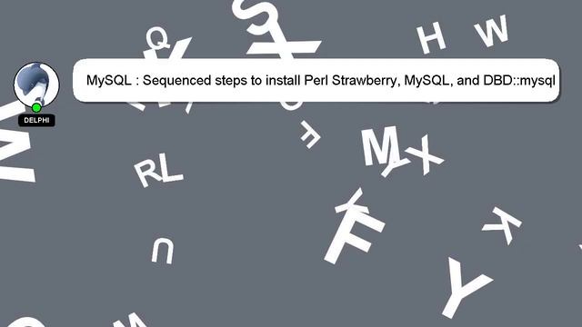 MySQL : Sequenced steps to install Perl Strawberry, MySQL, and DBD::mysql on Windows XP смотреть онлайн