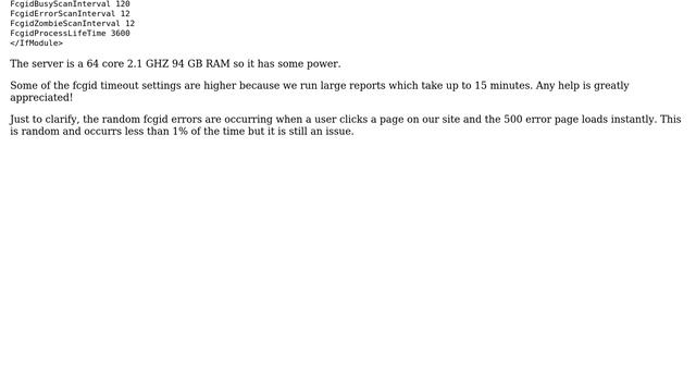 Connection reset by peer: mod_fcgid: error reading data from FastCGI server Issues смотреть онлайн