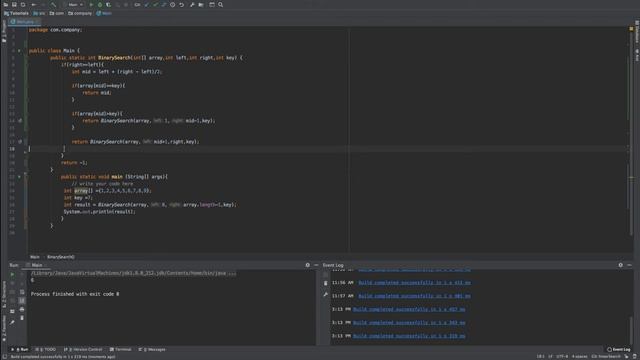 Binary Search: Recursive Implementation in Java смотреть онлайн