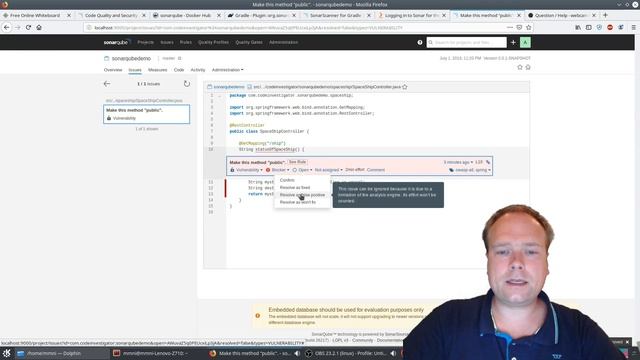 Spring Boot and SonarQube - False positives and Suppress Warnings смотреть онлайн