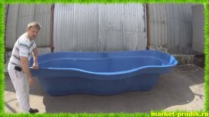 Пруд 4100 литров Ландшафтный дизайн Пластиковый пруд на дачу для искусственного водоема обзор