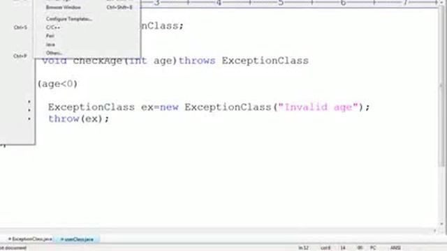 JAVA Programming Tutorial User Defined Exception смотреть онлайн