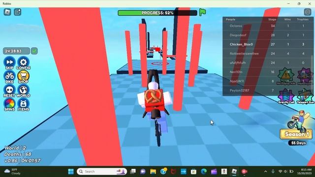 obby on a bike Roblox EP 2 смотреть онлайн
