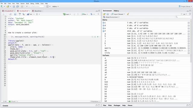 How to Create a Contour Plot in R. [HD] смотреть онлайн