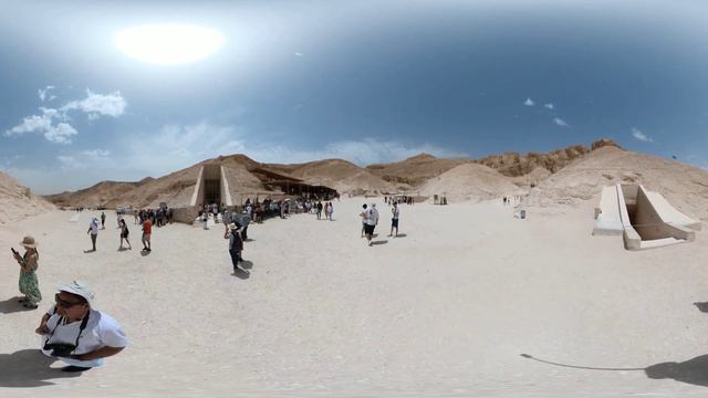 Valle de los Reyes vista panoramica tumbas Ramses II y Ramses IX al fondo TutanKamon VR 360 GRADOS смотреть онлайн