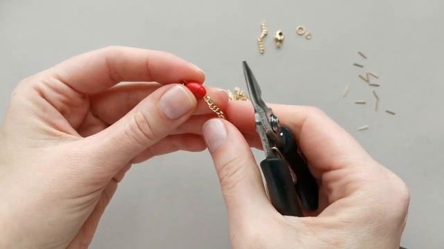 Как сделать стильную цепь с кораллом. Мастер-класс. Своими руками. Handmade. Chain. смотреть онлайн