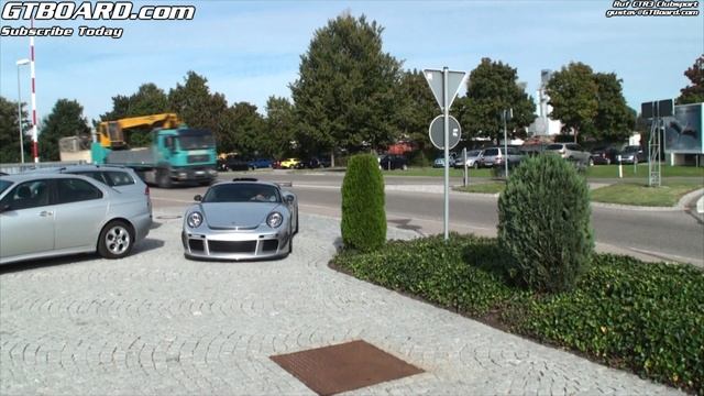 Ruf CTR3 Clubsport in silver (non-Matte) at Pfaffenhausen, Germany смотреть онлайн