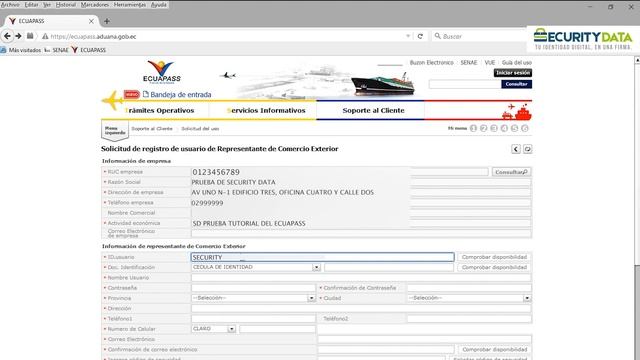 Registro de usuario en Ecuapass смотреть онлайн