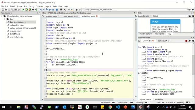High dimensional features/embedding visualization with tensor board using tensor flow 2 смотреть онлайн