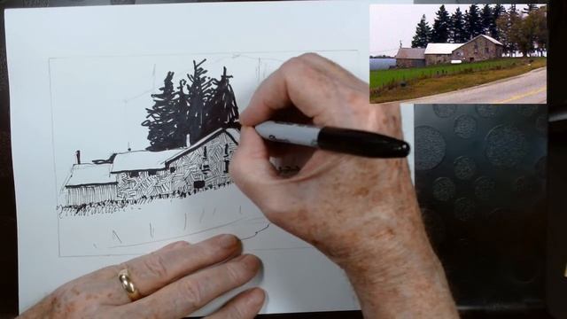 The Stone Farmhouse a black marker sketch смотреть онлайн