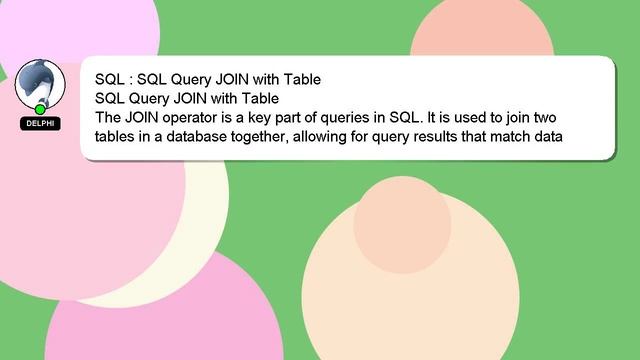 SQL : SQL Query JOIN with Table смотреть онлайн