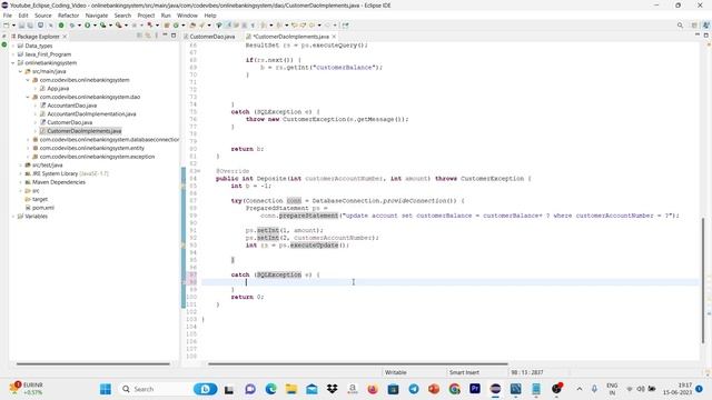 Online Banking System Part 10 Console Based Project in Java || Deposit Money смотреть онлайн