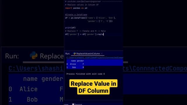 Python DataFrame | Replace a Value in DF Column смотреть онлайн