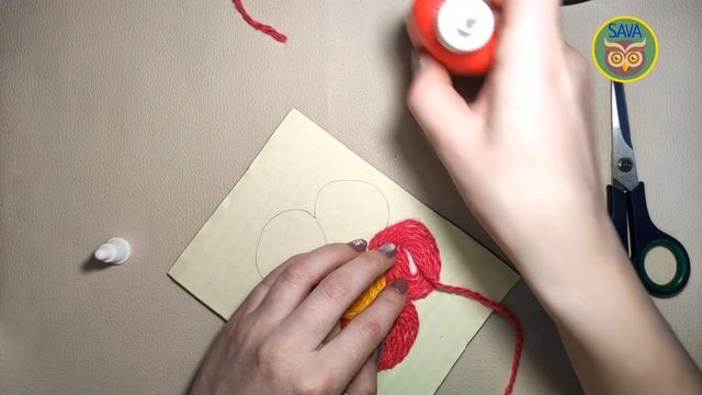 Аппликация из ниток "Аленький цветочек" к 8 матра. смотреть онлайн