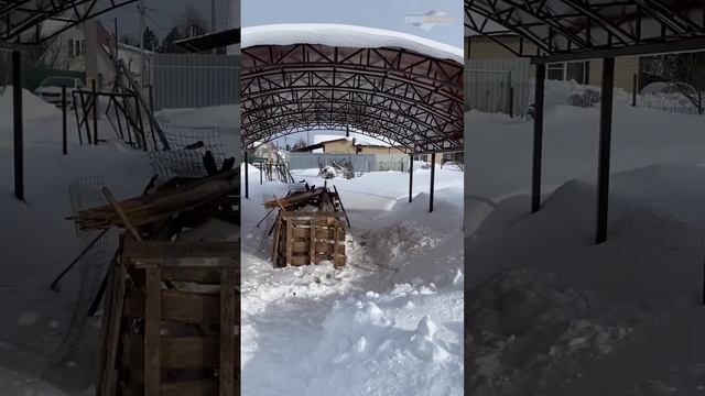 Мы делаем навесы которые не падают | Зима 2021-2022 | Навесы из поликарбоната Спецкаркас