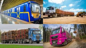 Поезда и строительная техника для детей. Развивающий мультик про машинки для малышей