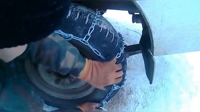 Цепи на колёса #Установка смотреть онлайн