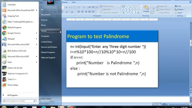 Python program to check Palindrome Number| Ashraf Jamal смотреть онлайн