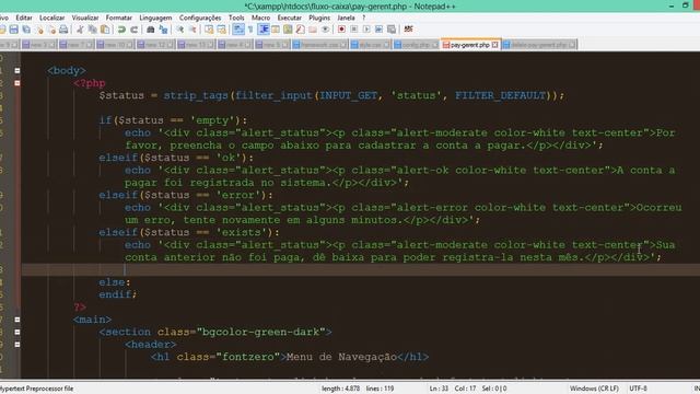 Curso Fluxo de Caixa PHP - Aula 5 Gerenciamento da Conta a Pagar смотреть онлайн