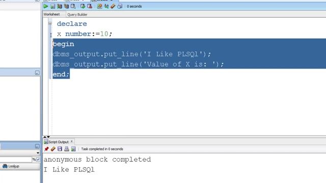 Anonymous Block in PLSQL смотреть онлайн