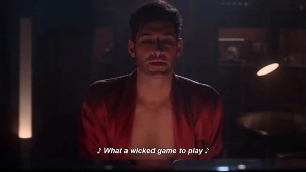 Lucifer 5x10 Lucifer sings Wicked Game