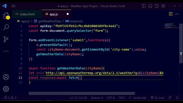 Weather App Javascript|Real Time Weather App|ES6 Promises|OpenWeatherMap API Code|Programmersbhava смотреть онлайн