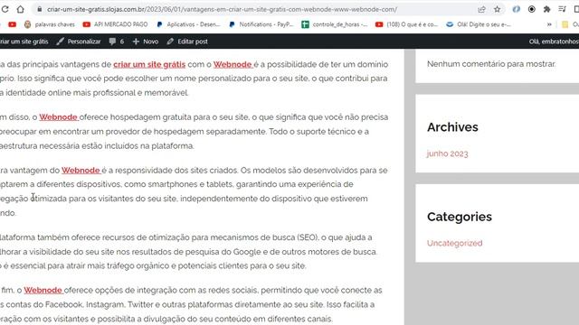 Vantagens em criar um site grátis com Webnode смотреть онлайн