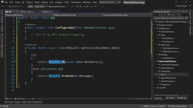 Minimal API in .NET 6 Using Dapper and SQL - Minimal API Project Part 2 смотреть онлайн